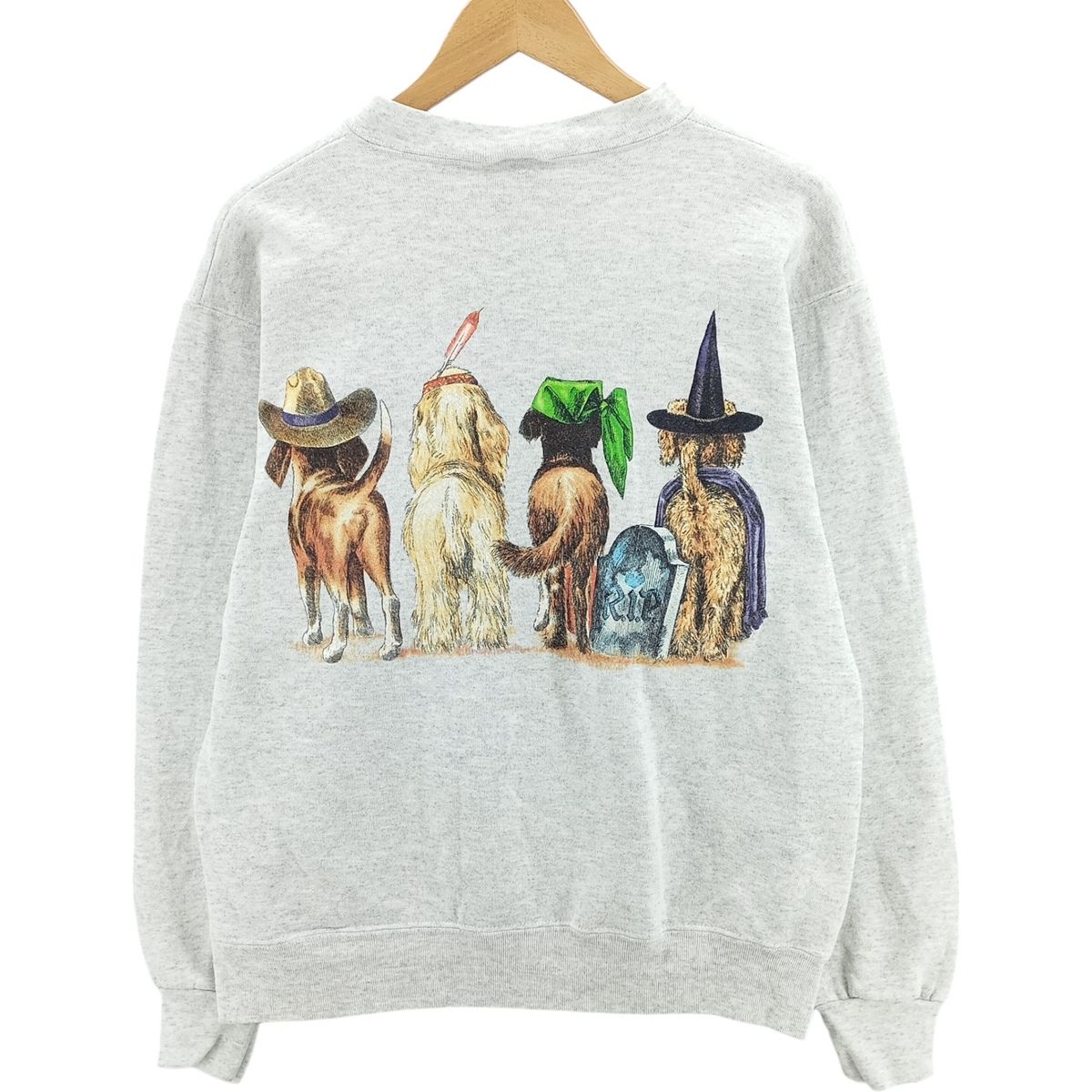 古着 90年代 オニータ ONEITA 犬柄 ハロウィン柄 アニマル スウェットシャツ トレーナー メンズM相当 ヴィンテージ eaa419281