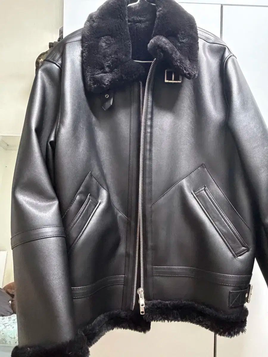 DOFFJASON ドフジェーソン ブラック ムートン ジャケットL