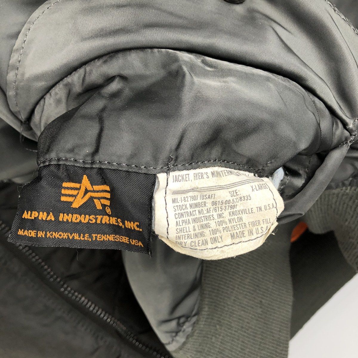 古着 90年代 民間品 アルファ ALPHA MA-1タイプ 中綿入り ミリタリー フライトジャケット メンズXL相当 ヴィンテージ eaa591932 KANDAIZUMI_COM