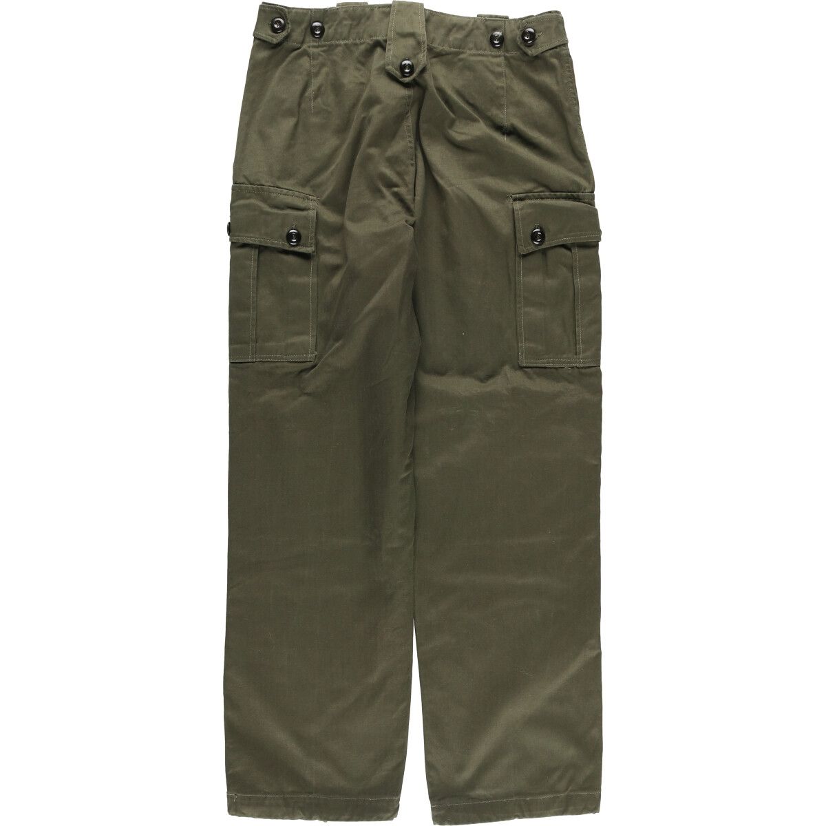 古着 フランス軍 HBT ヘリンボーンツイル ミリタリー カーゴパンツ コンバットパンツ メンズw32相当 eaa585726