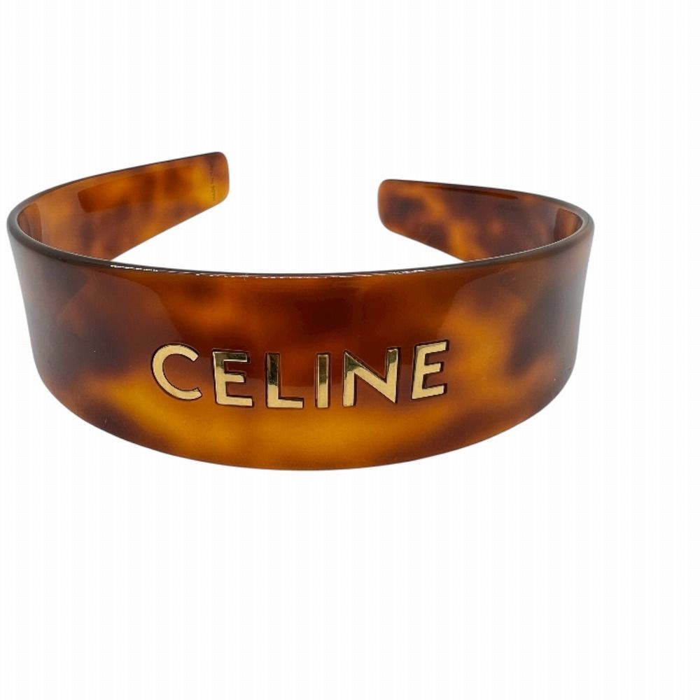 CELINE セリーヌ ロゴ カチューシャ M1211 ブラウン 茶色 ヘア レディース 女性用 ブランドギャラリー東心斎橋店