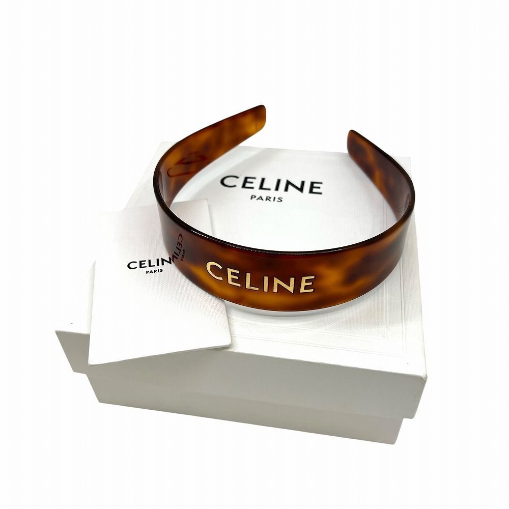 CELINE セリーヌ ロゴ カチューシャ M1211 ブラウン 茶色 ヘア レディース 女性用 ブランドギャラリー東心斎橋店 FORTGASGNV_COM_BR