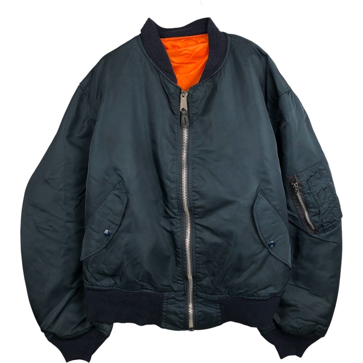 古着 90年代 民間品 アルファ ALPHA MA-1タイプ 中綿入り ミリタリー フライトジャケット メンズXL相当 ヴィンテージ eaa591935