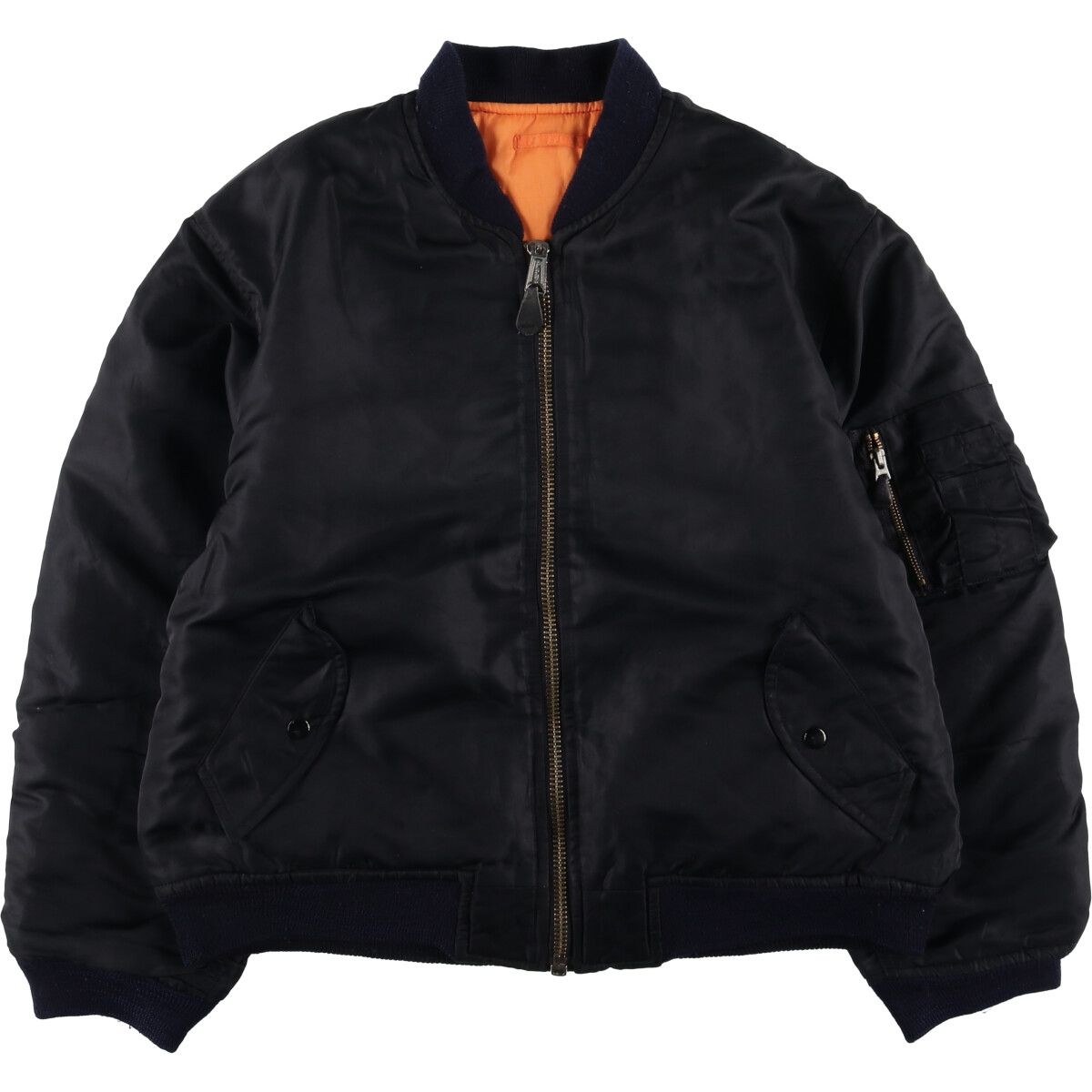 古着 民間品 アルファ ALPHA MA-1タイプ 中綿入り ミリタリー フライトジャケット メンズL相当 ヴィンテージ eaa 594035