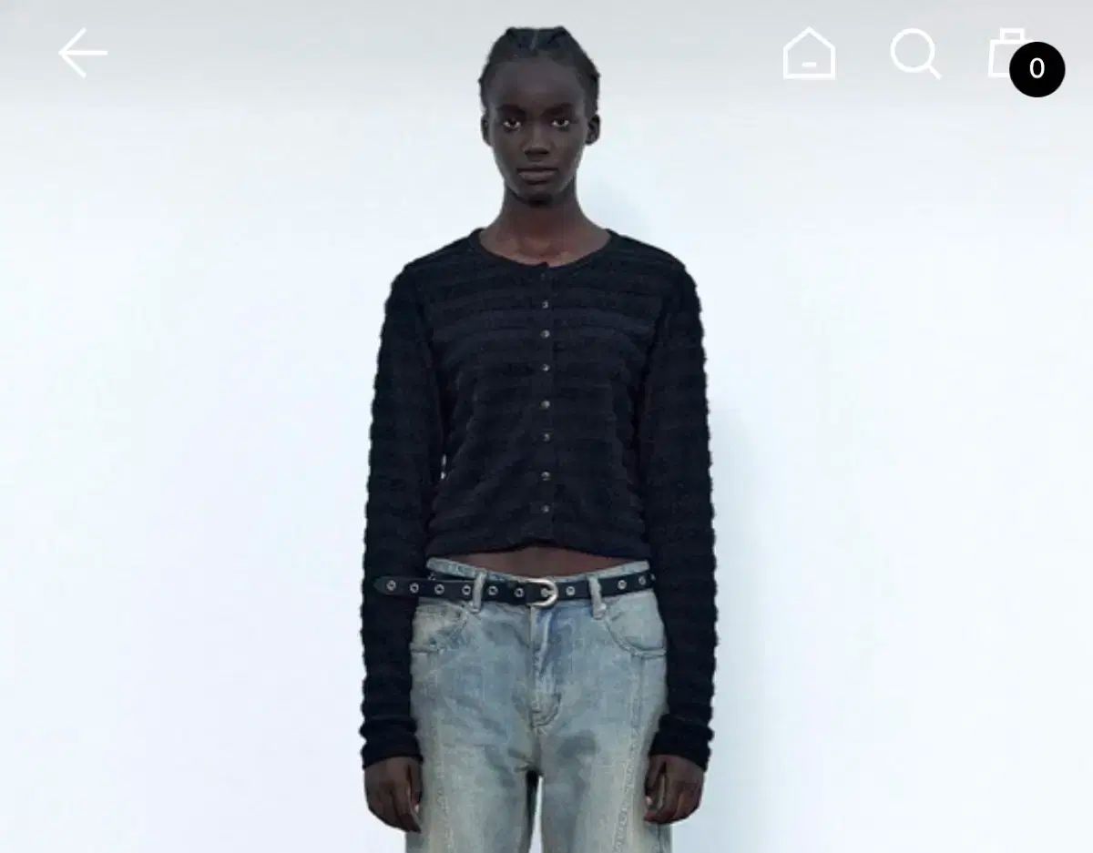 INSILENCE ウーマン エンボス ジャカード カーディガン