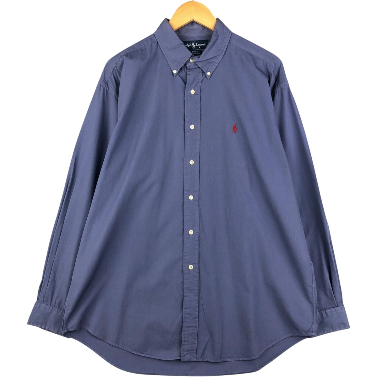 未使用POLO Ralph Lauren BLAKEネイビー　半袖ボタンダウン Ralph Lauren ラルフローレン BLAKE コットン ボタンダウン 半袖シャツ