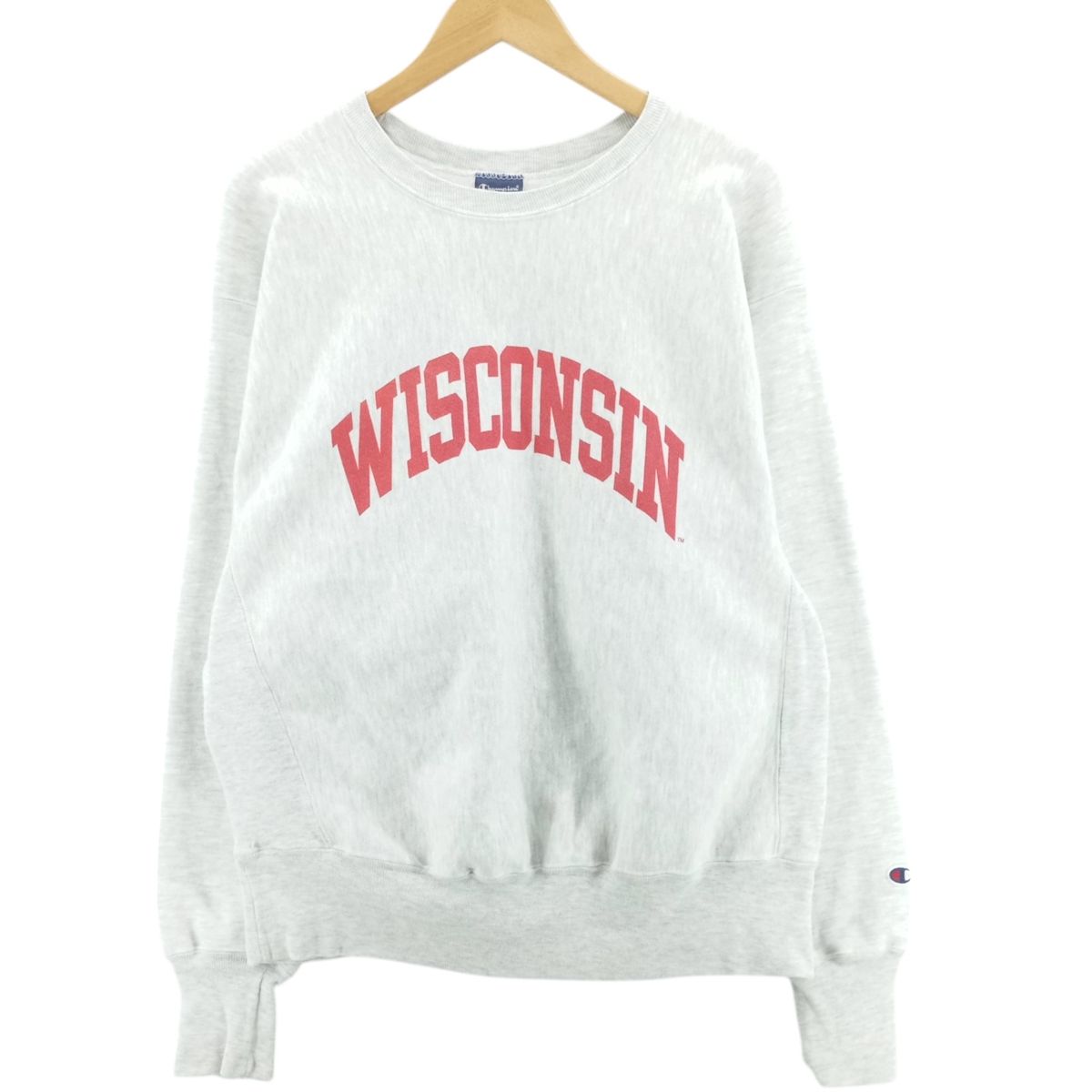 古着 00年代 チャンピオン Champion REVERSE WEAVE リバースウィーブ WISCONSIN ウィスコンシン大学 カレッジスウェットシャツ eaa418873