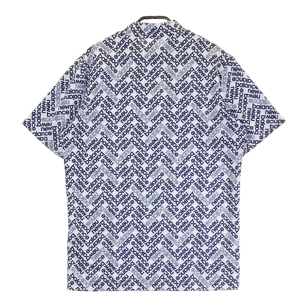 サイズ 4 NEW BALANCE GOLF ニューバランス ハイネック 半袖Tシャツ ロゴ総柄 ホワイト系 240101477282 ゴルフウェア メンズ ストスト