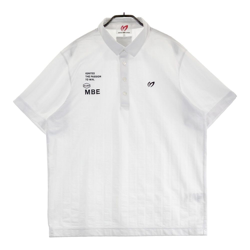 サイズ 7 MASTER BUNNY EDITION マスターバニーエディション モデル 半袖ポロシャツ ハイゲージサッカー ホワイト系 240101479147 ゴルフウェア メンズ ストスト