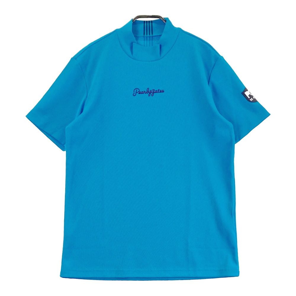 サイズ 5 PEARLY GATES パーリーゲイツ モデル ハイネック 半袖Tシャツ ブルー系 240101489094 ゴルフウェア メンズ ストスト