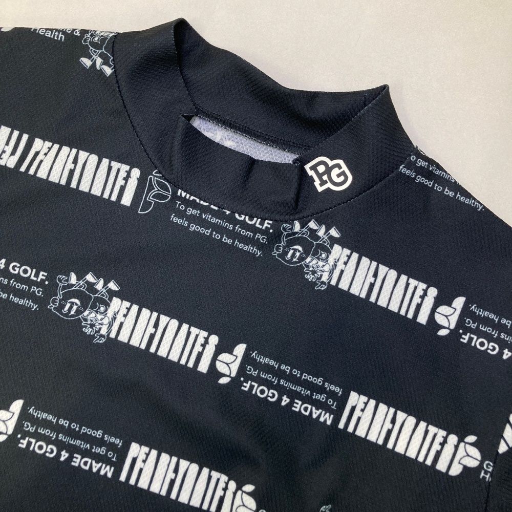 サイズ 4 PEARLY GATES パーリーゲイツ ハイネック 半袖Tシャツ ロゴ総柄 ブラック系 240101496470 ゴルフウェア メンズ ストスト LLC-HASEGAWATOSO_COM