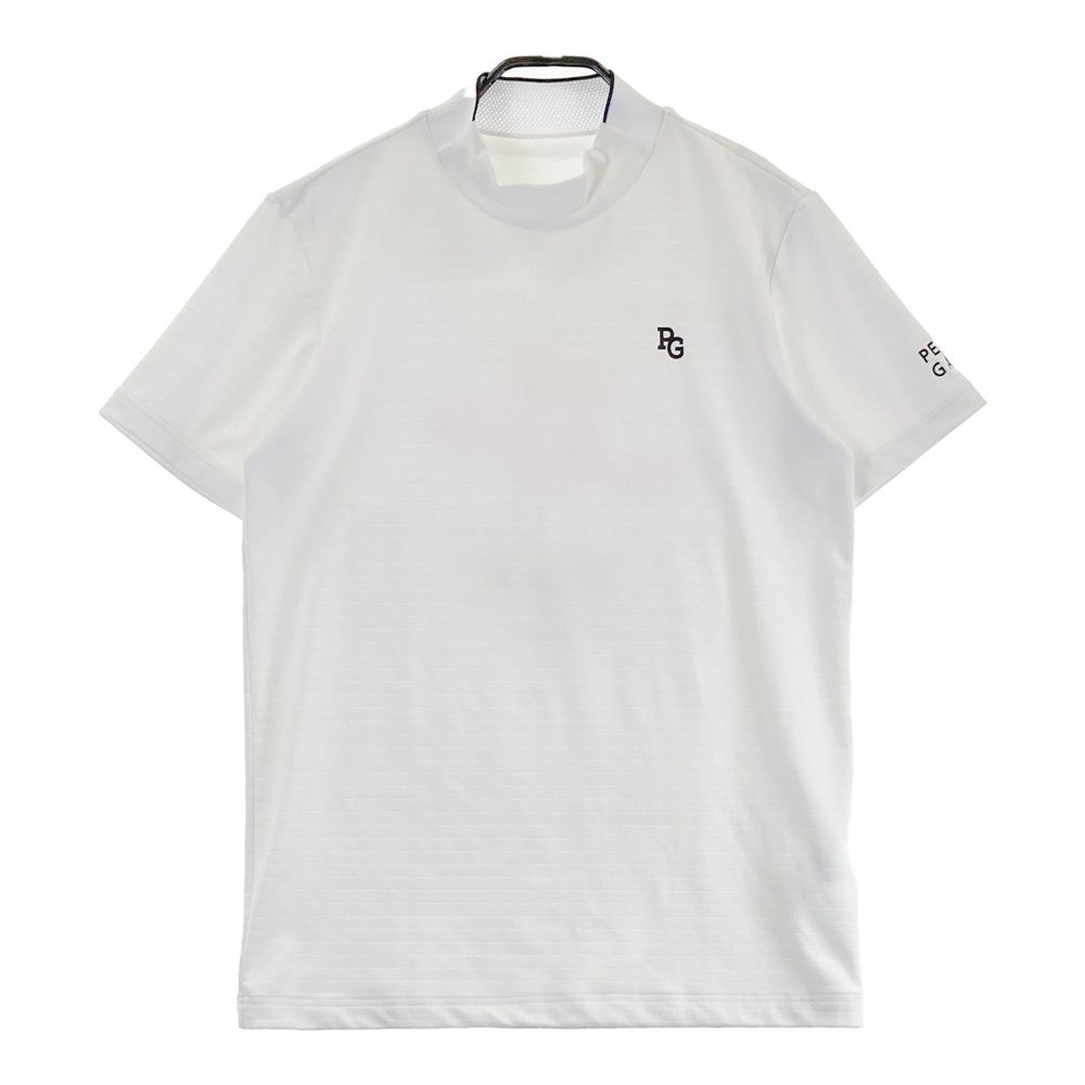 サイズ 4 PEARLY GATES パーリーゲイツ モデル ハイネック 半袖Tシャツ ホワイト系 240101503988 ゴルフウェア メンズ ストスト