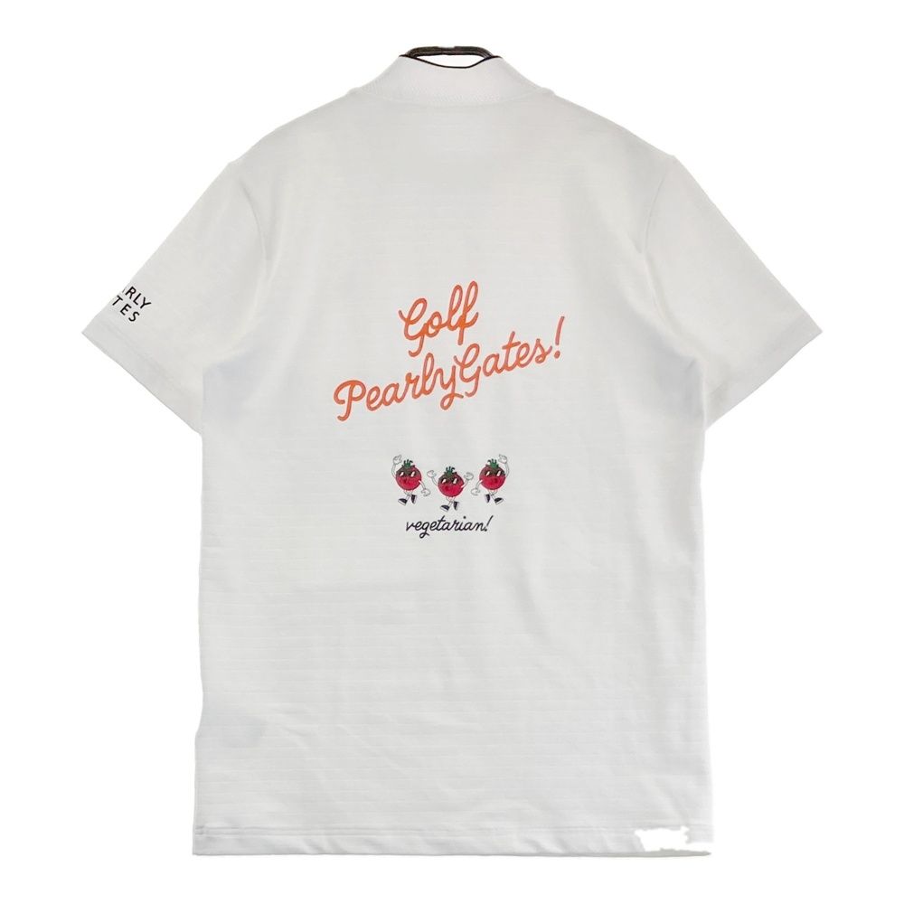 サイズ 4 PEARLY GATES パーリーゲイツ モデル ハイネック 半袖Tシャツ ホワイト系 240101503988 ゴルフウェア メンズ ストスト