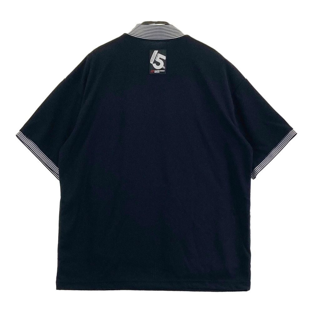 サイズ 5 MASTER BUNNY EDITION マスターバニーエディション モデル モックネック 半袖Tシャツ ネイビー系 240101506390 ゴルフウェア メンズ ストスト