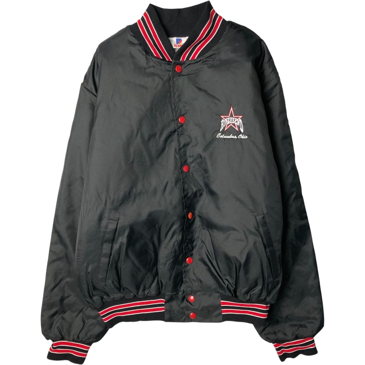 古着 90年代 RENNOC 中綿入り ナイロンスタジャン アワードジャケット バーシティジャケット USA製 メンズXL相当 ヴィンテージ/eaa590640