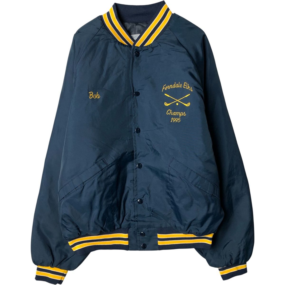 古着 90年代 キングルイ King Louie PRO FIT 中綿入り ナイロンスタジャン アワードジャケット バーシティジャケット USA製/eaa590645