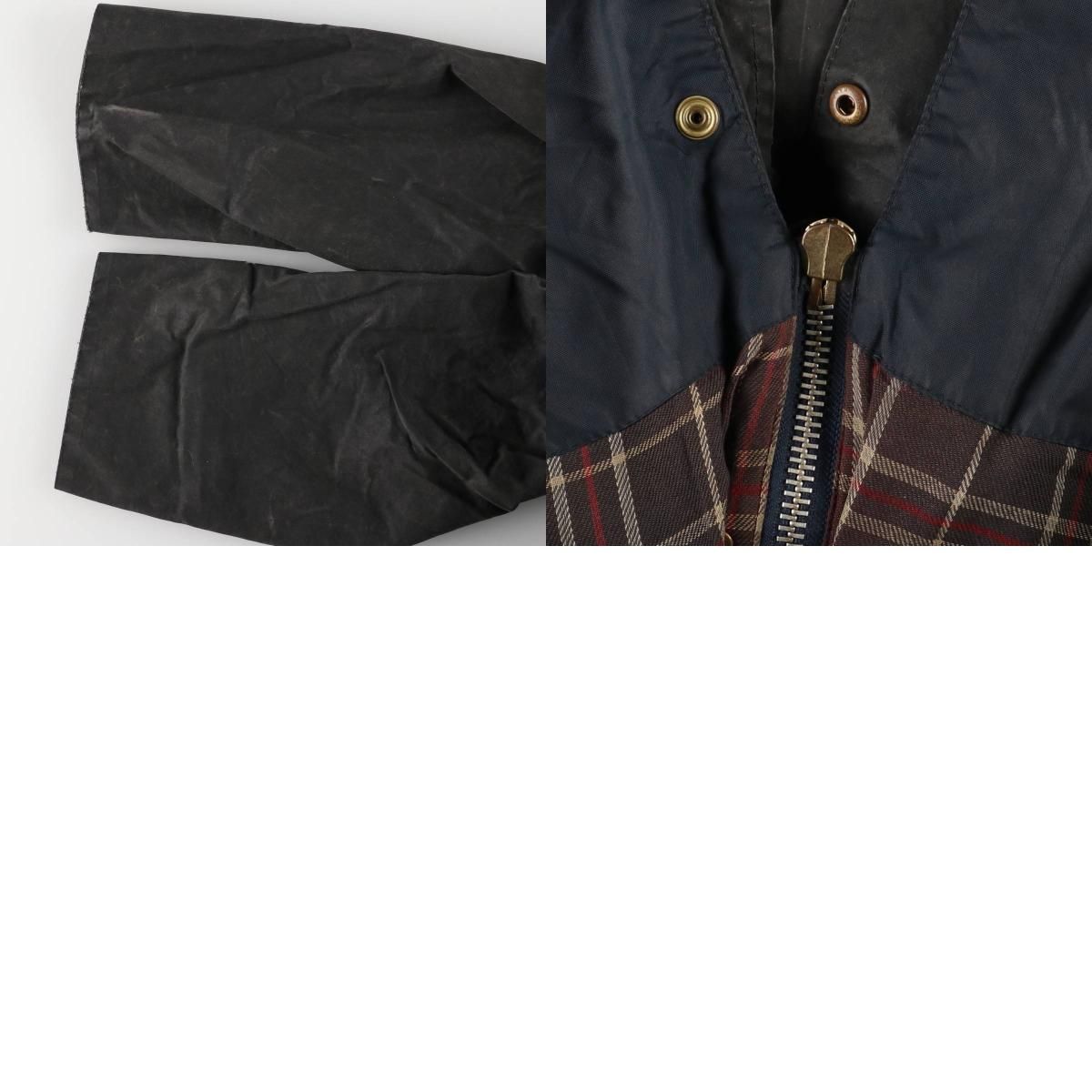 古着 90年代 バブアー Barbour BORDER ボーダー 旧3ワラント ワックス 