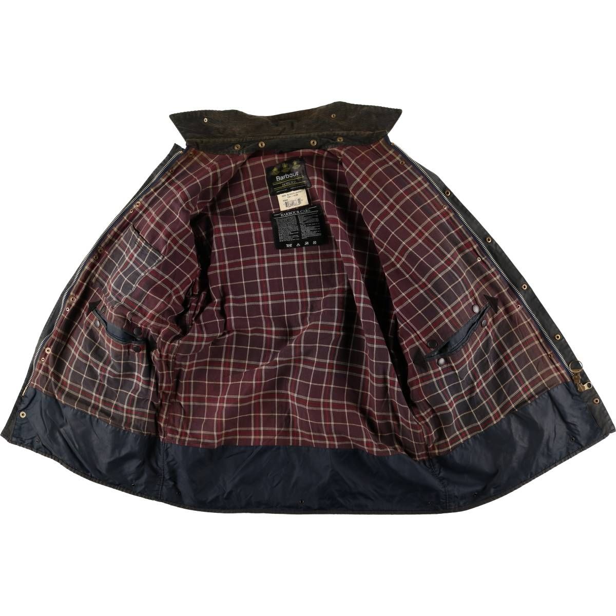 古着 90年代 バブアー Barbour BORDER ボーダー 旧3ワラント ワックス