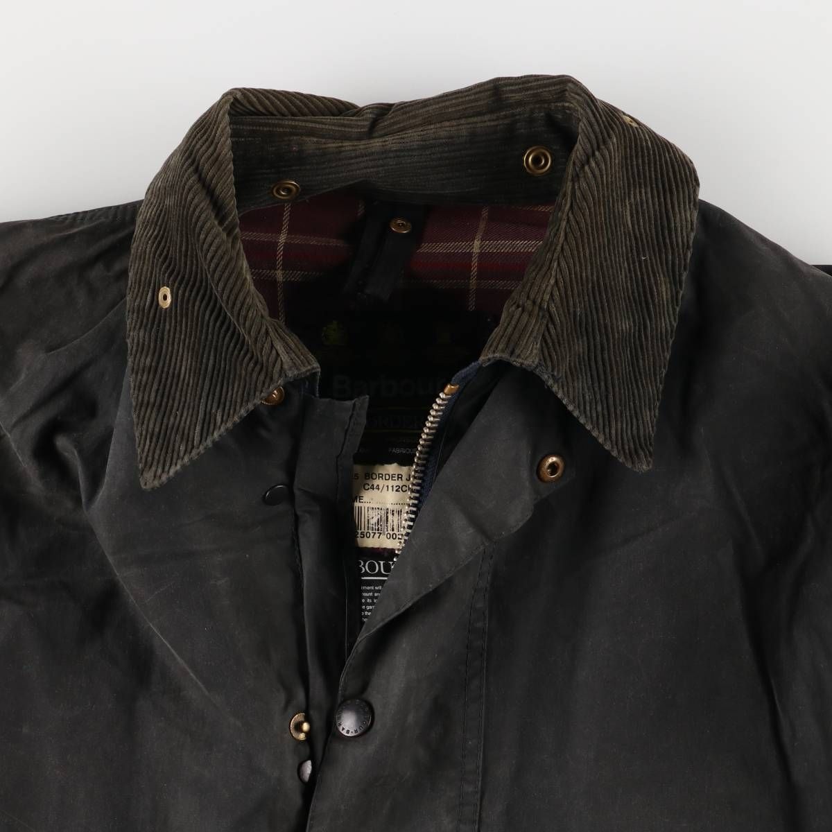 古着 90年代 バブアー Barbour BORDER ボーダー 旧3ワラント ワックス 