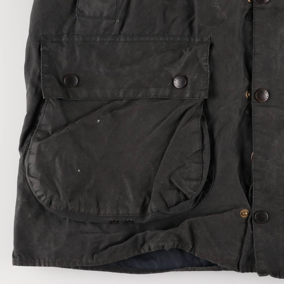 古着 90年代 バブアー Barbour BORDER ボーダー 旧3ワラント ワックス