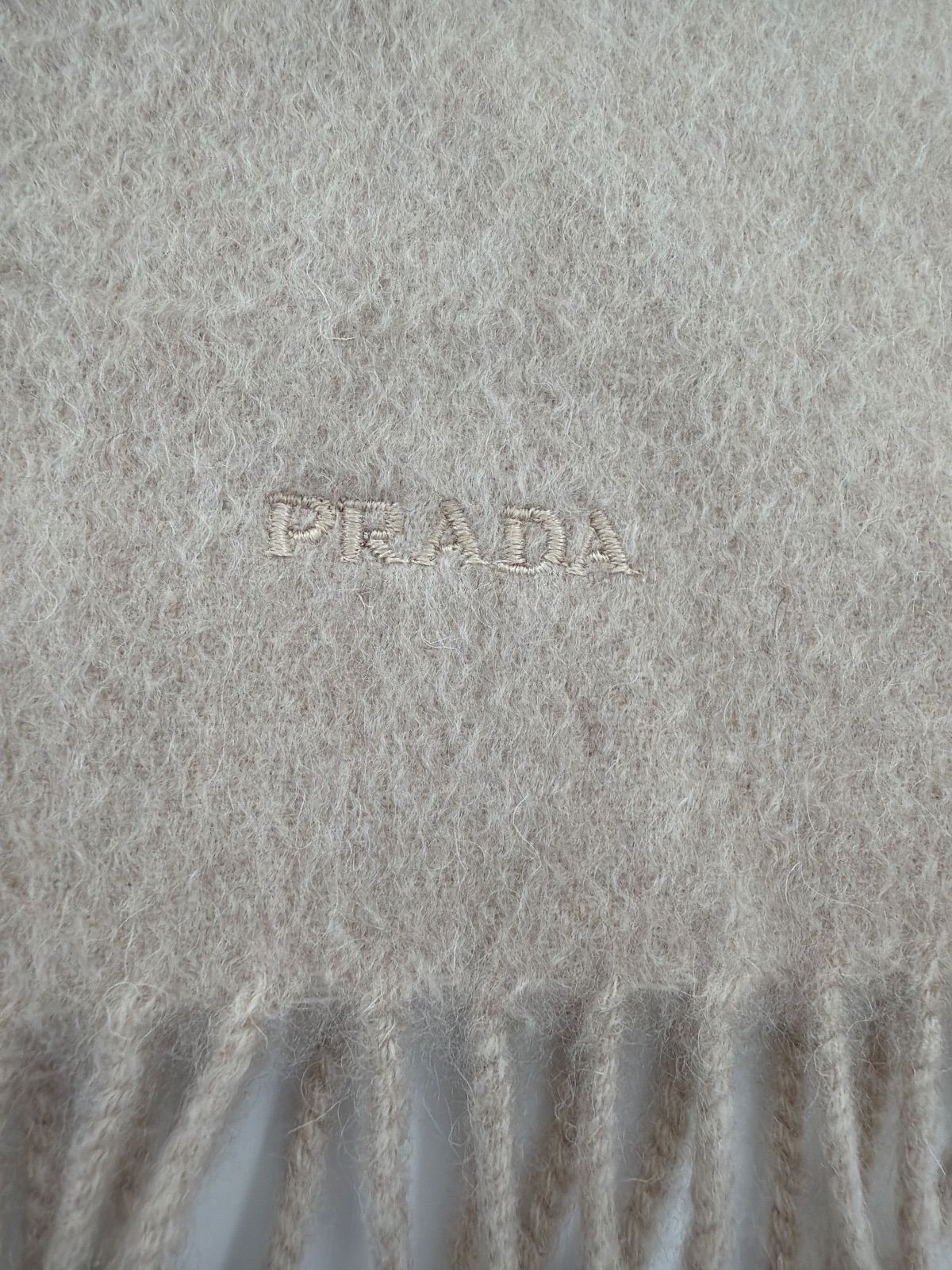 PRADA プラダ マフラー メンズ カシミア混 フリンジ