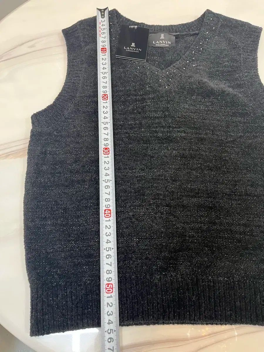  LANVIN ニット ベスト ブラック 90 ベスト ジレ ベスト ジレ ビスチェ