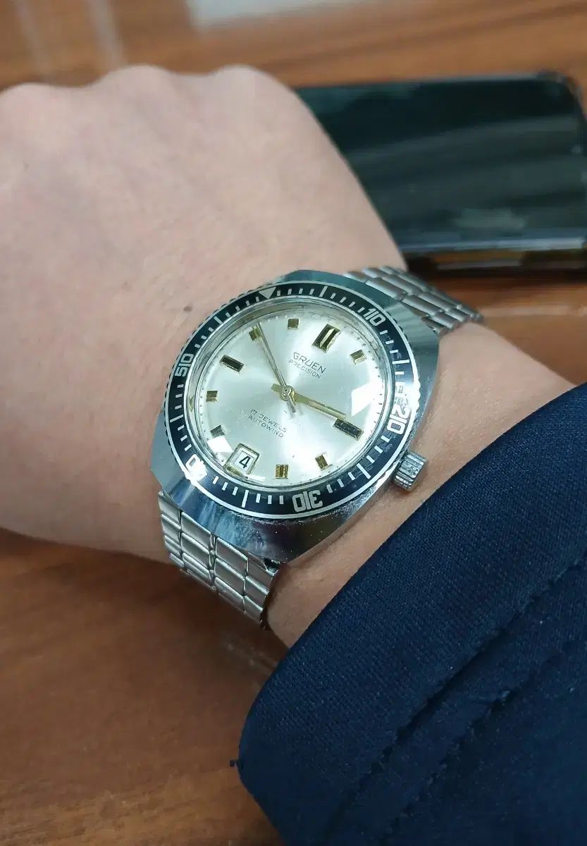  ヴィンテージ グルーエン スキンダイバー 自動時計 自動巻き時計 腕時計(アナログ)