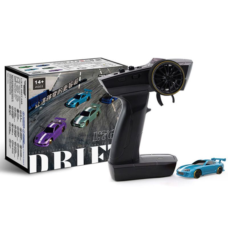 メーカー HITEC Hitecマルチプレックスジャパン 1 76 C63 Light Blue Drift Car ジャイロ搭載RCドリフトカー