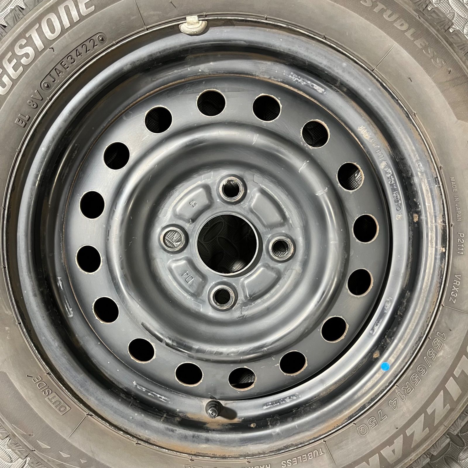 22年製 155 65 R 14 ブリヂストン ブリザックVRX 3 ダイハツ タント ムーヴ ミラ コンテ スタッドレスタイヤ 1150 M