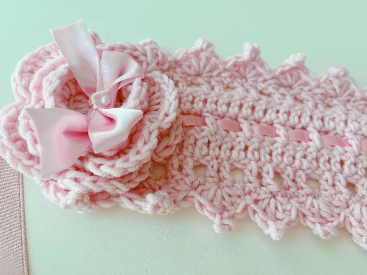 ハンドメイド 뜨게 로リータヘッドドレス