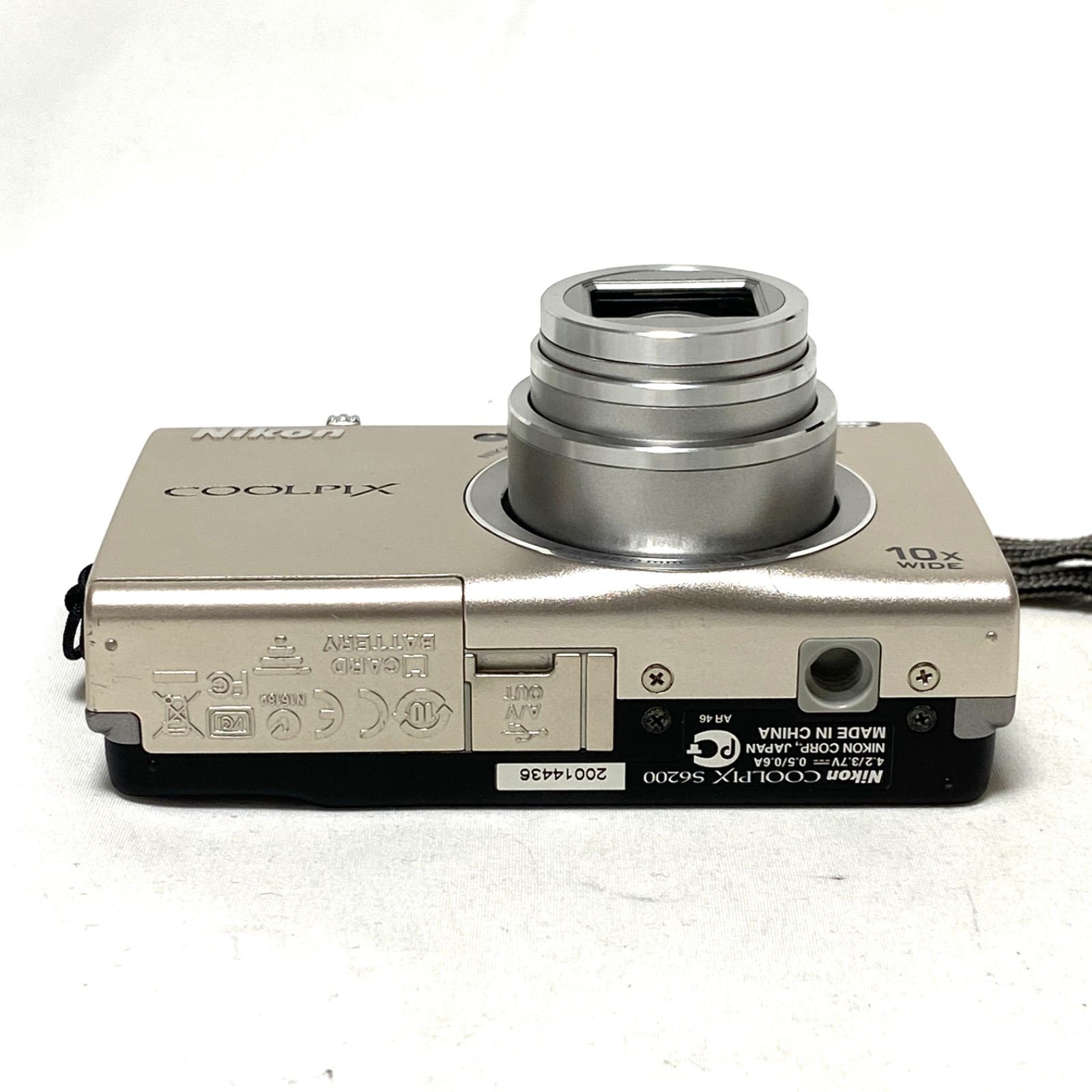 1円スタート】 Nikon COOLPIX S6200 シルバー コンパクトデジタル 