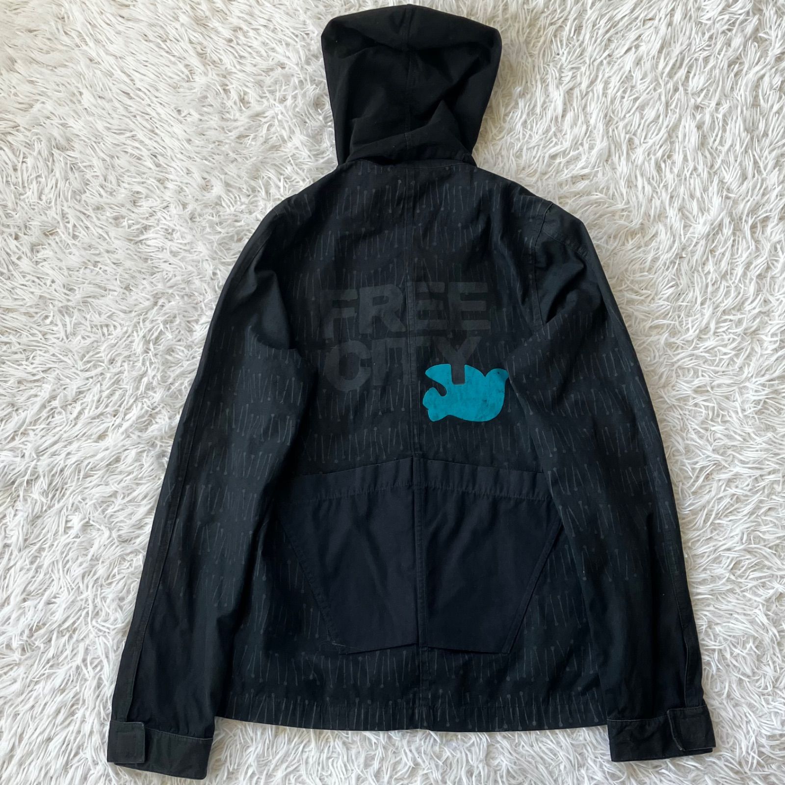 フリーシティ ミリタリージャケット ロンハーマン 古着 ブラック 3906