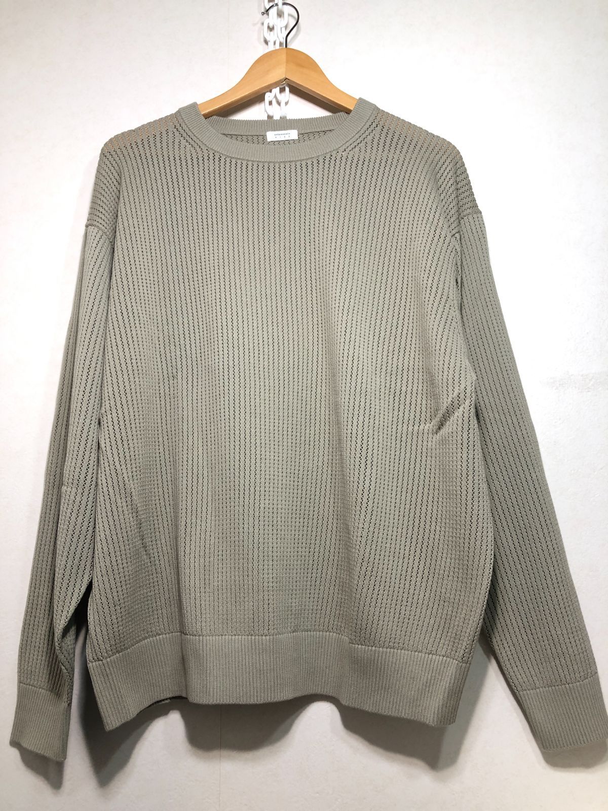 521140 crepuscule Stripe Mesh Knit P O 長袖 ストライプ メッシュ ニット 2 セーター 2501-007 クレプスキュール