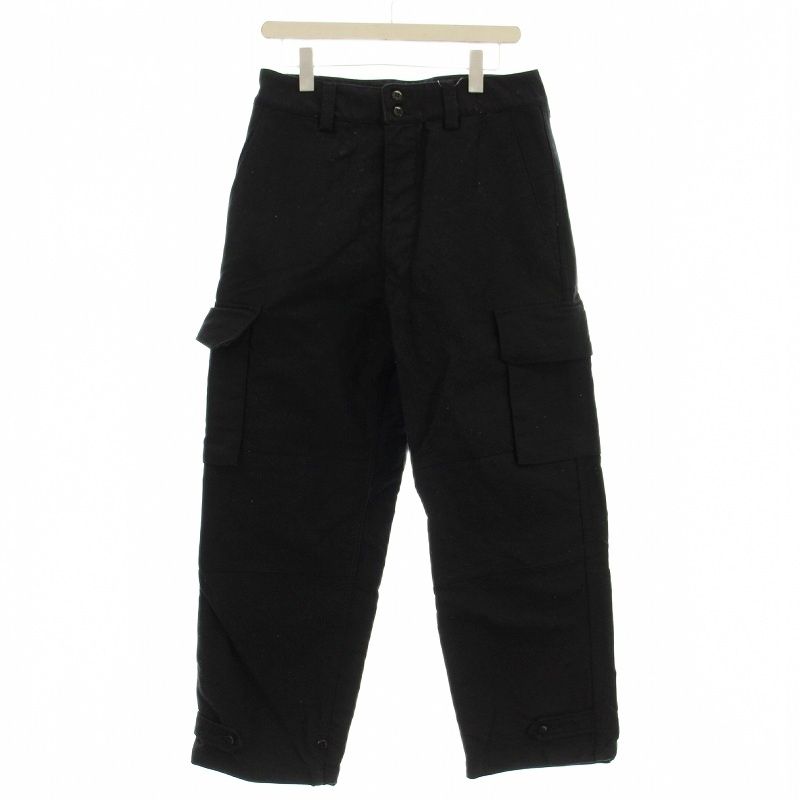 ボンクラ BONCOURA カーゴパンツ ボタンフライ 1 黒 ブラック G