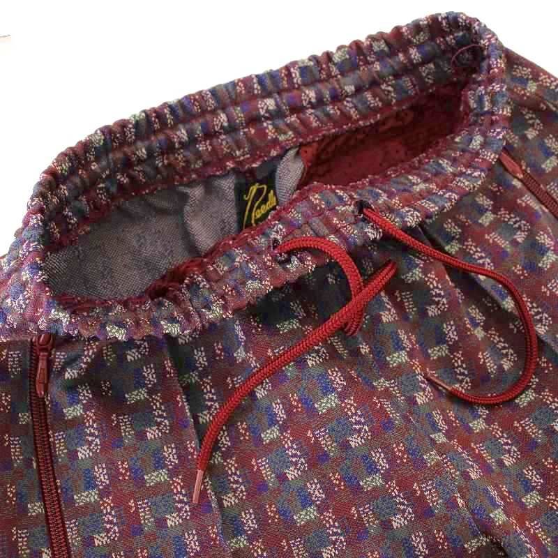 ニードルス ニードルズ Needles トラックパンツ チェック 総柄 ジャージ XS ボルドー バーガンディ BG218 G DECORATOM_COM_BR