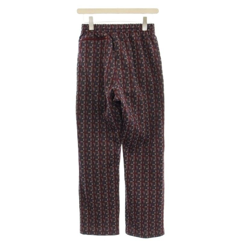 ニードルス ニードルズ Needles トラックパンツ チェック 総柄 ジャージ XS ボルドー バーガンディ BG218 G