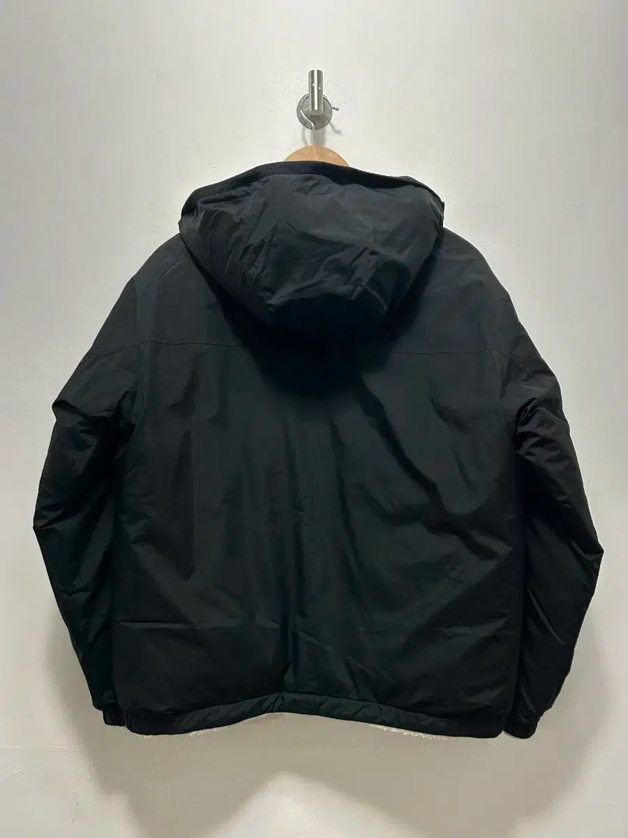 100 アイダー ブラック フリース 裏地 フード ダウン