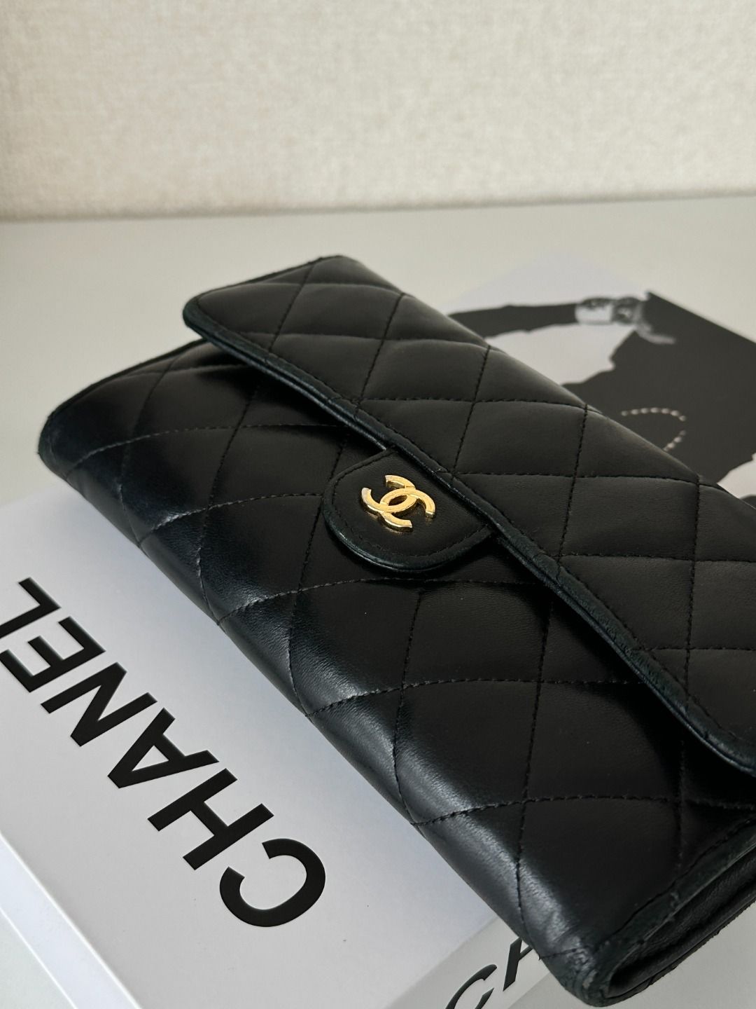 CHANEL シャネル マトラッセ ロングウォレット ブラック