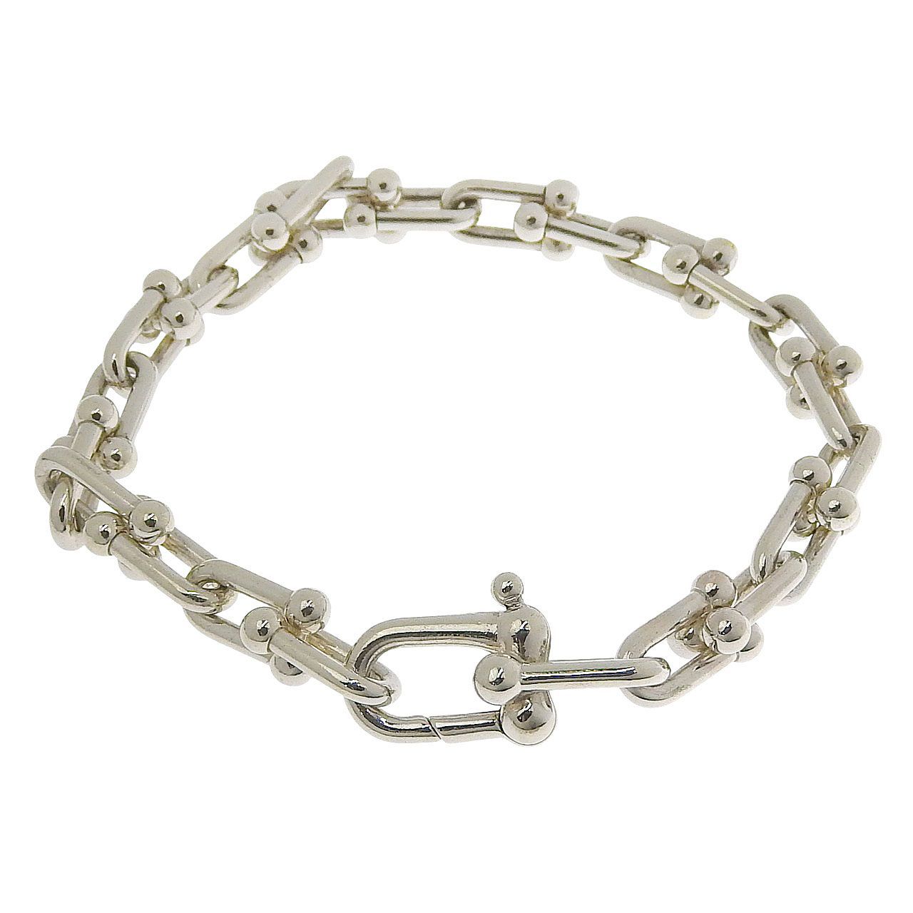 仕上げ TIFFANY-Co. ティファニー Ag925 ハードウェア スモールリンク ブレスレット スターリングシルバー ジュエリー