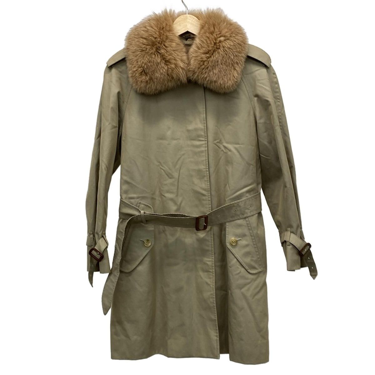 Burberry s バーバリーズ コート サイズ11AB3 レディース - カーキ 長袖 ファー着脱可 秋 冬