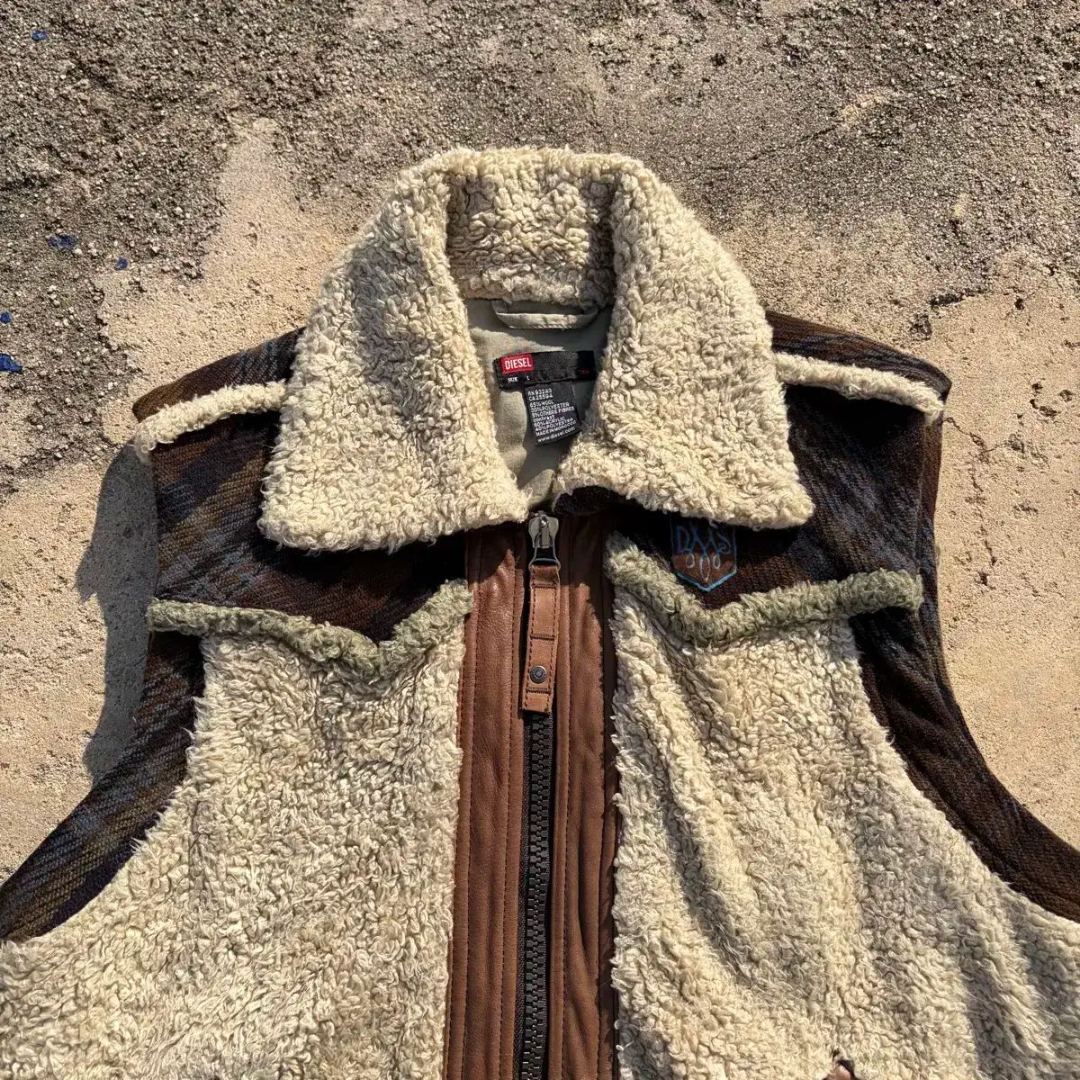 DIESEL ヴィンテージ シェルパ ウール ベスト L