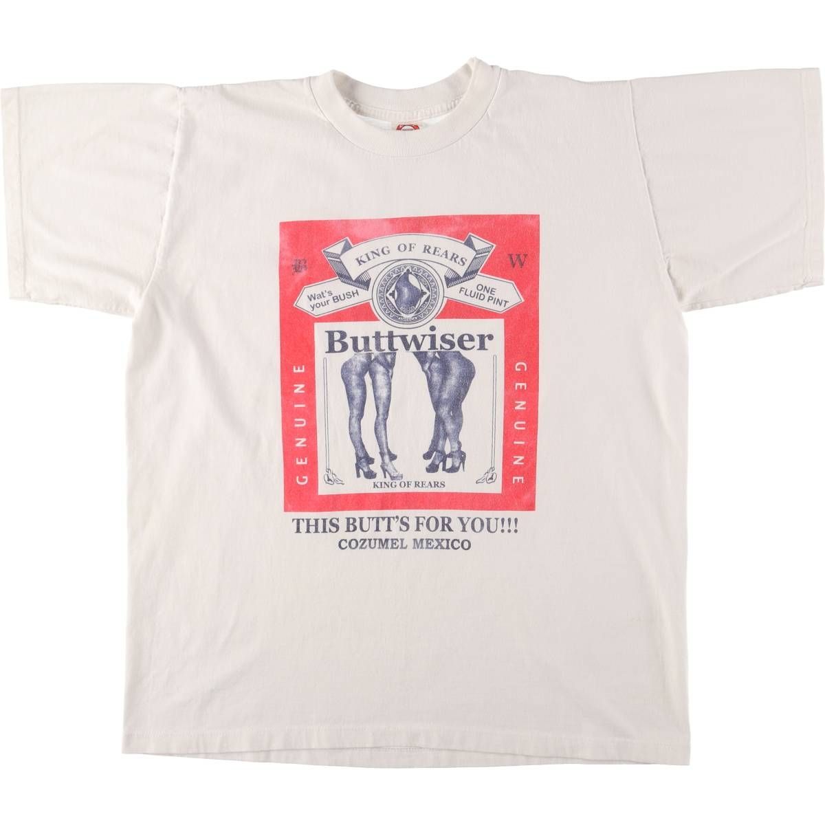 古着 00年代 CANCUN RED COZUMEL パロディ エロT プリントTシャツ メンズXL相当 evb031004