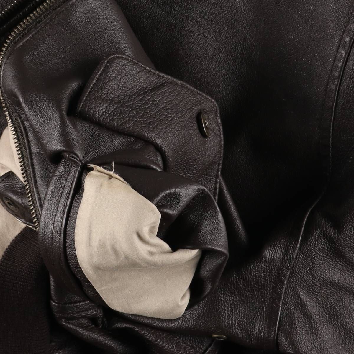 古着 90年代 エアボーン AIRBORNE A-2タイプ 中綿入り レザージャケット フライトジャケット レディースM相当 ヴィンテージ eaa579506 GULLKHAN_COM