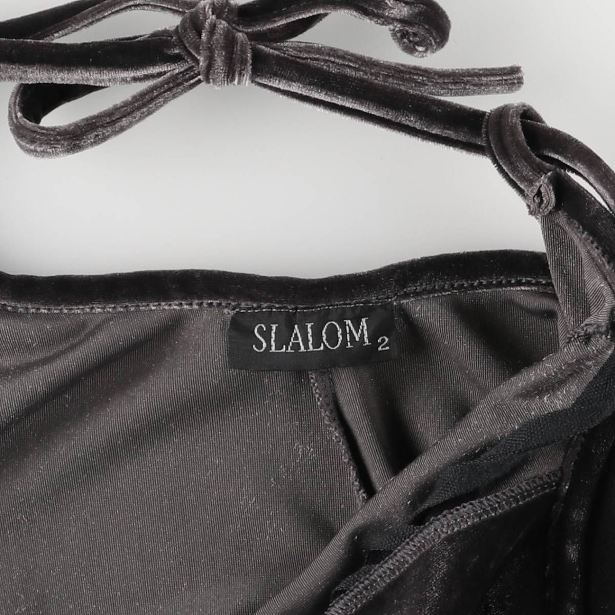  古着 SLALOM ベロア マキシ丈 キャミソールワンピース レディースM相当 eaa 588435 その他 その他