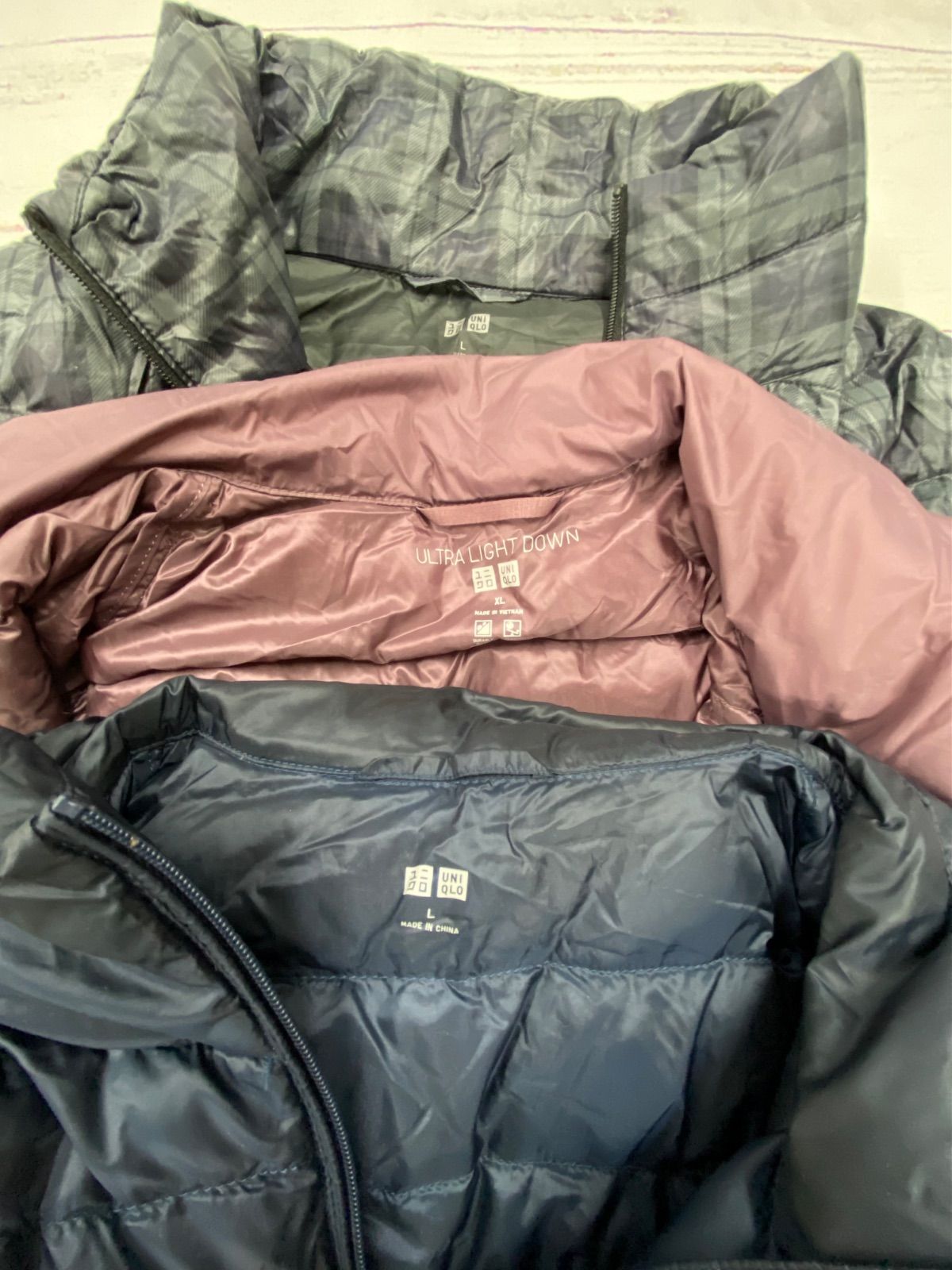 ジップアップ ライトダウン