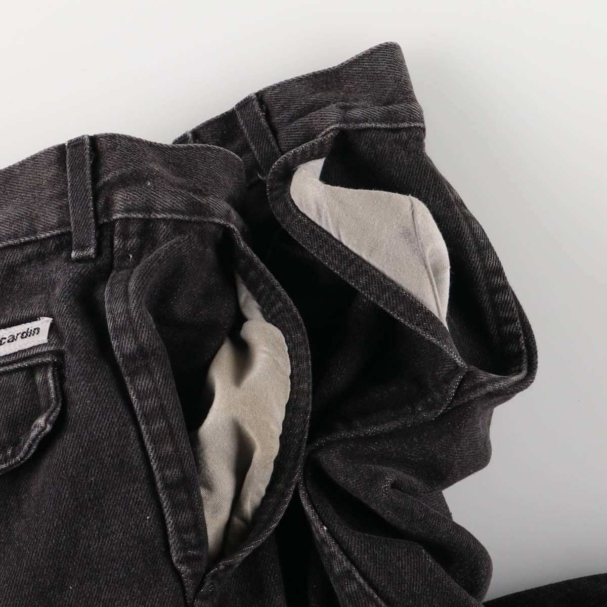 ブラックデニムスラックス