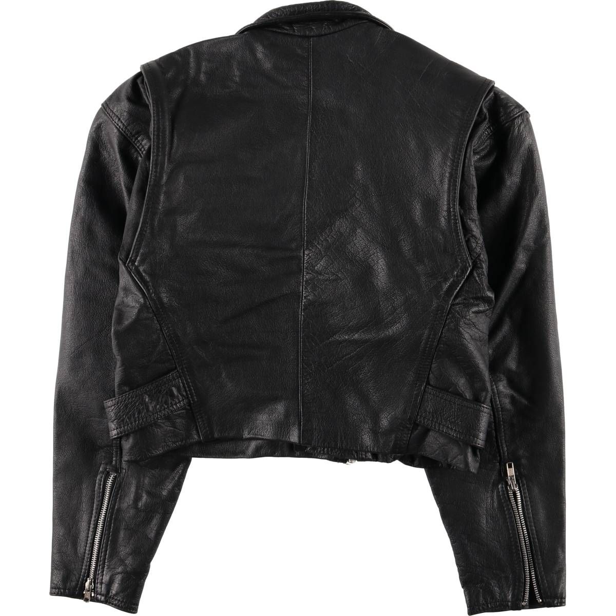 古着 90年代 ウィルソンズレザー Wilsons Leather ダブルライダースジャケット レディースM相当 ヴィンテージ eaa579502