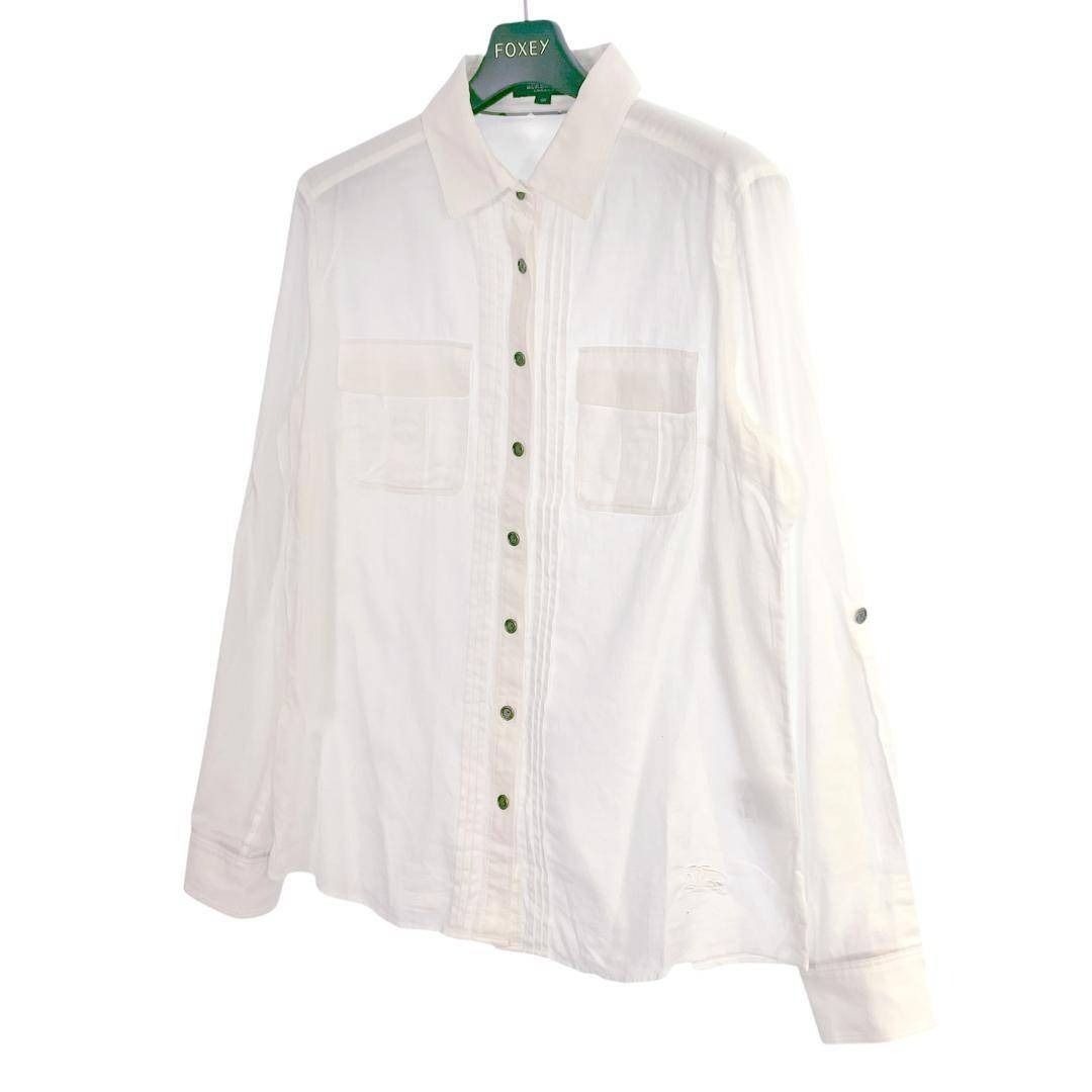 LONDON 長袖 薄手 シャツ 40 ホワイト