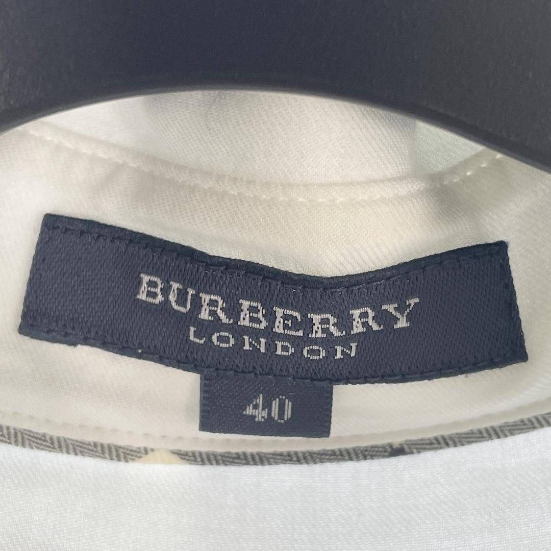  LONDON 長袖 薄手 シャツ 40 ホワイト 長袖 シャツ ブラウス