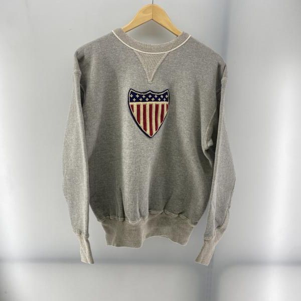 WAREHOUSE 直営店 Double V Sweatshirt COAT OF ARMS OF U.S. グレー 42 ウエアハウス 24
